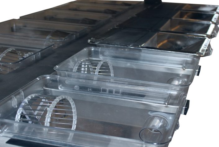 IDrevolyzer with running wheels and tube connections